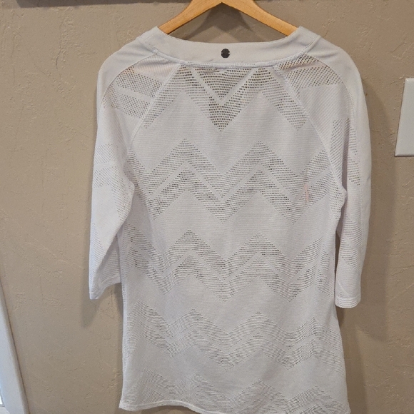 Prana White Mesh Swim Cover-Up Size Med - Picture 5 of 5
